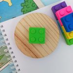 Borracha Colorida Bloco Lego - Acrilex