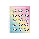 Caderno Universitário Capa Dura 1 Matéria Panda Lovely Friend 20 x 27,5 cm 80 Folhas  - Tilibra