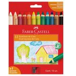 Giz de Cera Jumbo EcoGizes 12 Cores + Apontador - Faber-Castell