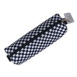 Estojo Simples Médio Estampa Quadriculada Preto e Branco - Fizz