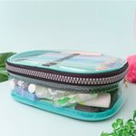 Estojo Box Cristal Verde Água 100 Pens com Divisória Tie Dye - Fizz