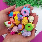 Borracha Mini Fofuras e Doces Cores Sortidas - Importado