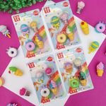Borracha Mini Fofuras e Doces Cores Sortidas - Importado