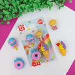 Borracha Mini Fofuras e Doces Cores Sortidas - Importado