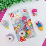 Borracha Mini Fofuras e Doces Cores Sortidas - Importado