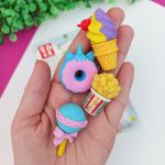 Borracha Mini Fofuras e Doces Cores Sortidas - Importado