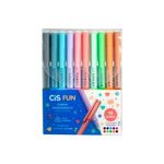 Caneta Esferográfica Fun 0.7mm 10 Cores - Cis