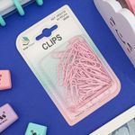 Clips Tom Pastel (Lilás, Verde Água e Rosa) 60 Unidades 28 mm HE63720 - Interponte