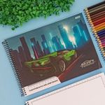 Caderno Cartografia e Desenho Milimetrado Espiral Silver Tuning 60 Folhas 27,5 x 20 cm - São Domingos