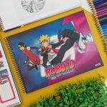 Caderno Cartografia Espiral Boruto 60 Folhas Capa Dura - São Domingos