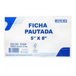 Ficha Pautada 5x8 / 203 mm x 127 mm com 100 unidades - Animativa