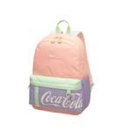 Mochila de Costas Coca-Cola Laranja e Lilás - Pacific