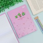 Caderno 1/4 Mellow (Azul, Lilás, Rosa e Verde) Brochura Costurado Capa Dura 14 x 20 cm 80 Folhas - Tilibra