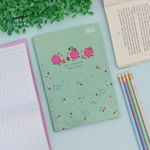 Caderno 1/4 Mellow (Azul, Lilás, Rosa e Verde) Brochura Costurado Capa Dura 14 x 20 cm 80 Folhas - Tilibra