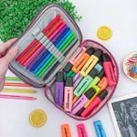 Estojo Box Rosa 100 Pens Jumbo com 1 Divisória - Daterra