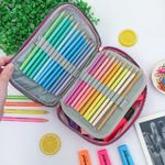 Estojo Box Rosa 100 Pens Jumbo com 1 Divisória - Daterra