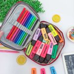 Estojo Box Vermelho 100 Pens Jumbo com 1 Divisória - Daterra