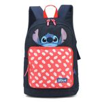 Mochila de Costas Stitch Azul/Vermelho - Luxcel