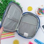 Estojo Box Azul 100 Pens Jumbo com 1 Divisória - Daterra
