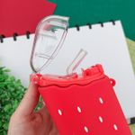 Garrafa Plástica 240 ml Picolé com Adesivos (Carinha Amarela, Carinha Branca, Chocolate, Melancia e Morango) - Interponte