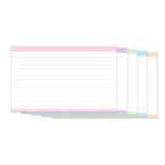 Ficha Pautada e Pontilhada Colors 5x8 12,5 x 20,5 cm 50 Folhas - DAC