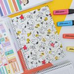 Caderno Universitário Espiral Capa Dura Snoopy Connect 10 Matérias 160 Folhas 20 x 27,5 cm - Tilibra
