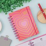 Agenda 2024 Executiva Colorida Coração 10 x 14,1 cm 168 Folhas - Interponte