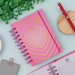 Agenda 2024 Executiva Colorida Coração 10 x 14,1 cm 168 Folhas - Interponte