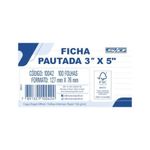 Ficha Pautada 3x5 / 127 mm x 76 mm com 100 Folhas - Animativa