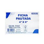 Ficha Pautada 6x9 / 229 mm x 153 mm 100 unidades - Ficha Pautada 3x5 / 127 mm x 76 mm com 100 Folhas - Animativa