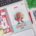 Caderno Universitário Espiral Capa Dura Coca Cola Connect 10 Matérias 20 x 27,5 cm 160 Folhas - Tilibra