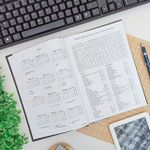 Agenda 2024 Executiva Costurada Diária Napoli Preta 15,9 x 23,3 cm 192 Folhas - Tilibra
