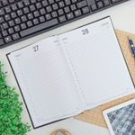 Agenda 2024 Executiva Costurada Diária Napoli Preta 15,9 x 23,3 cm 192 Folhas - Tilibra