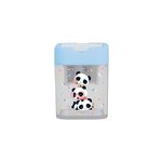 Apontador com Depósito 2 Furos Jumbo e Tradicional Box Panda (Branco e Azul) - Tilibra