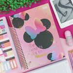 Caderno Universitário Espiral Capa Dura Minnie Connect 10 Matérias 160 Folhas 20 x 27,5 cm - Tilibra