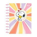 Caderno de Disco Tilidisco Connect 10 Matérias Snoopy Tamanho Universitário Capa Dura 20 x 27,5 cm 160 Folhas - Tilibra