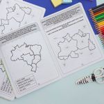 Caderno de Alfabetização Geografia Brasil 8 Folhas 18,9 x 24,9 cm - Tilibra