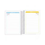 Agenda Espiral Diária 2024 Happy Colorido 14 cm x 20 cm - Tilibra