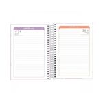 Agenda Espiral Diária 2024 Happy Colorido 14 cm x 20 cm - Tilibra