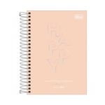 Agenda Espiral Diária 2024 Happy Colorido 14 cm x 20 cm - Tilibra