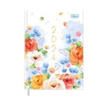 Agenda 2024 Costurada Feminine Floral 12,3 x 16,6 cm 112 Folhas - Tilibra