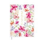 Agenda 2024 Costurada Feminine Floral 12,3 x 16,6 cm 112 Folhas - Tilibra