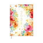 Agenda 2024 Costurada Feminine Floral 12,3 x 16,6 cm 112 Folhas - Tilibra