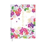 Agenda 2024 Costurada Feminine Floral 12,3 x 16,6 cm 112 Folhas - Tilibra