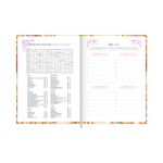 Agenda 2024 Costurada Feminine Floral 12,3 x 16,6 cm 112 Folhas - Tilibra