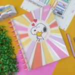 Caderno de Disco Tilidisco Connect 10 Matérias Snoopy Tamanho Universitário Capa Dura 20 x 27,5 cm 160 Folhas - Tilibra