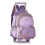 Mochila de Rodinha Infantil Sweet Queen Roxo - Clio Style