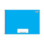 Caderno de Cartografia e Desenho Pepper 80 folhas sem pauta Azul - Tilibra