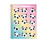 Caderno Universitário Capa Dura Lovely Friend Panda 20 x 27,5 cm 10 Matérias 160 Folhas - Tilibra