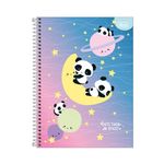 Caderno Universitário Capa Dura Lovely Friend Panda 20 x 27,5 cm 10 Matérias 160 Folhas - Tilibra